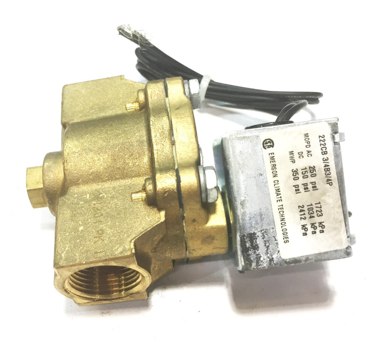 Emerson Solenoid Valve 222CB-3/4B3/4P NOS