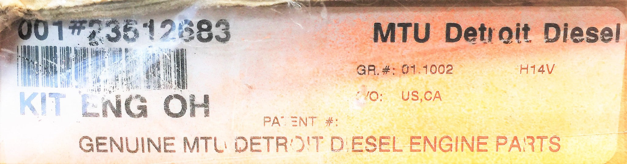 DETROIT DIESEL Overhaul Gasket Set 23512683 NOS