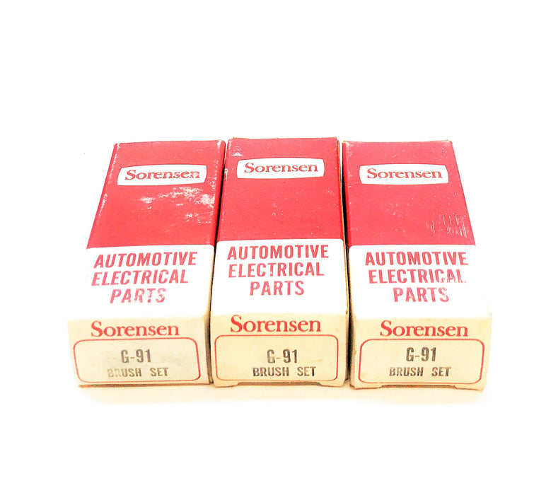 Sorensen Alternator Brush Set G-91 [Lot of 3] NOS