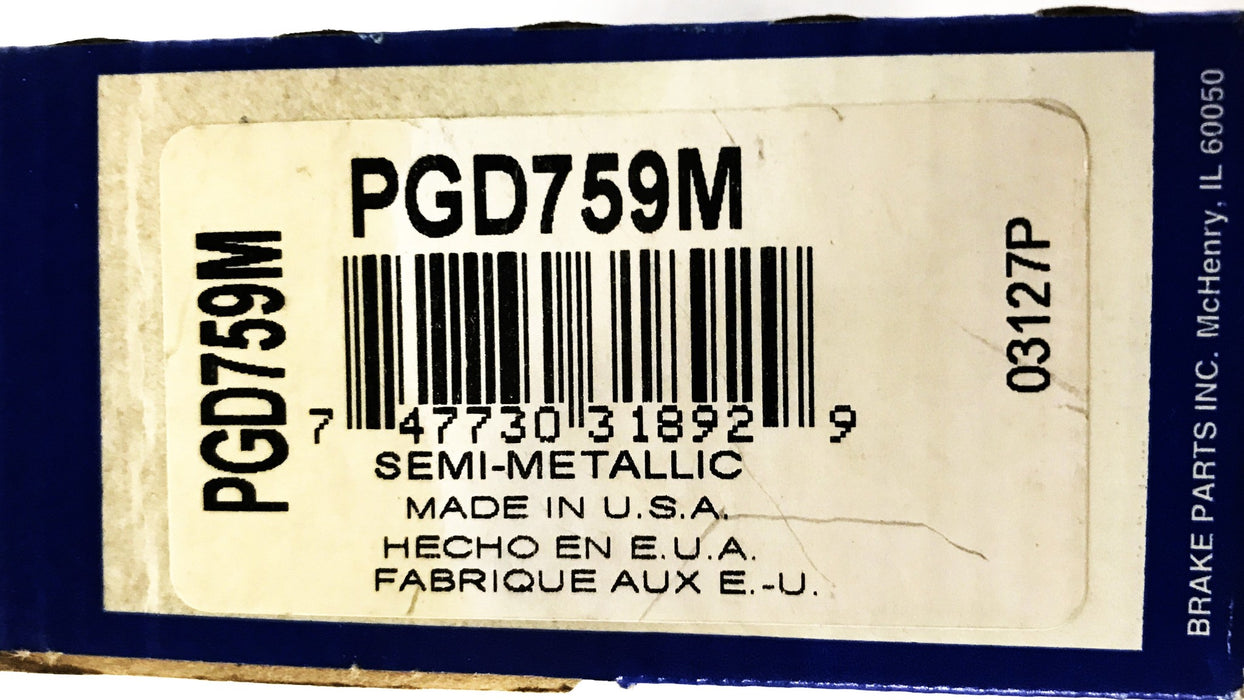 Raybestos Semi-Metallic Brake Pad Set PGD759M NOS