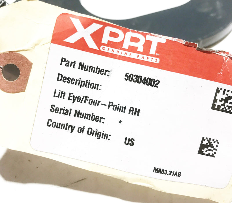 XPRT/Gehl Right Hand 4 Point Lift Eye 50304002 NOS