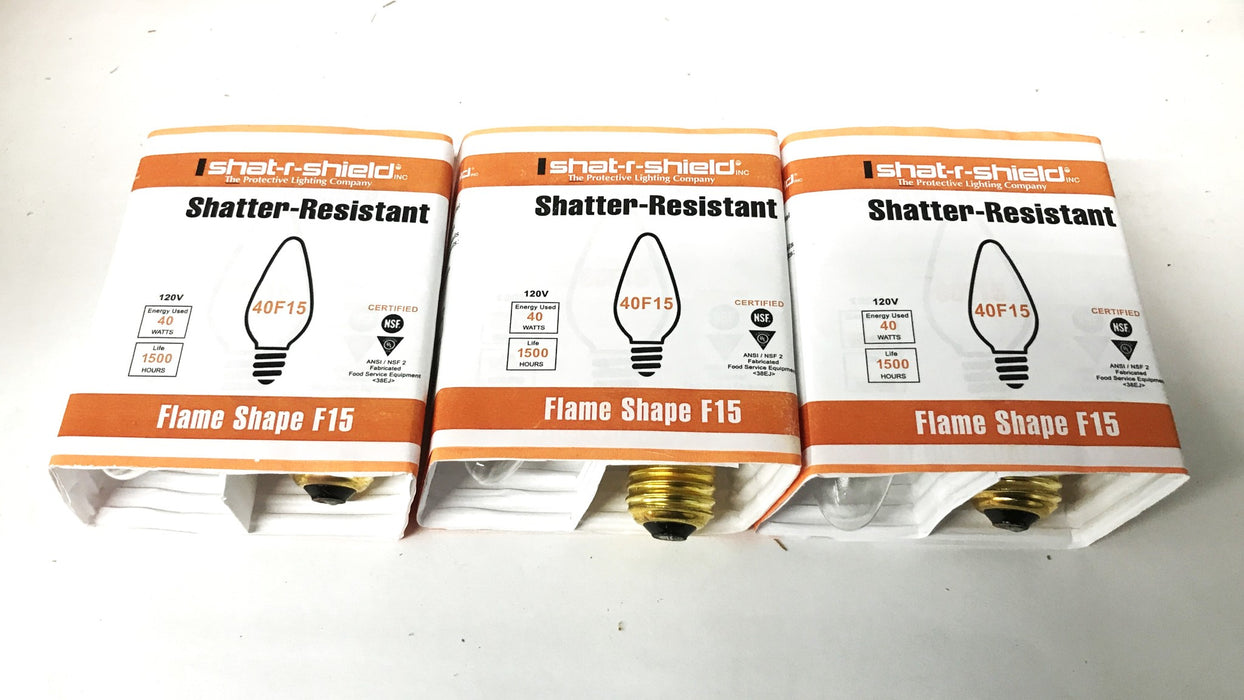 Shat-R-Shield 4-1/2" 40W 120V Coated Incandescent Lamp 40F15/CL [Lot of 6] NOS
