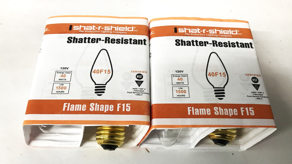 Shat-R-Shield 4-1/2" 40W 120V Coated Incandescent Lamp 40F15/CL [Lot of 4] NOS