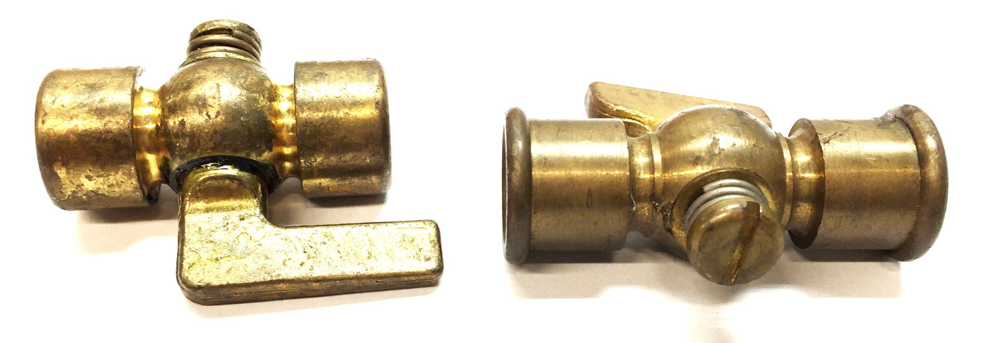 UNBRANDED 1/4" Brass Petcock w/Handle [Lot of 2] NOS