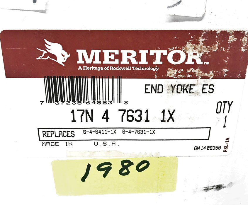 Arvin Meritor End Yoke 17N-4-7631 NOS