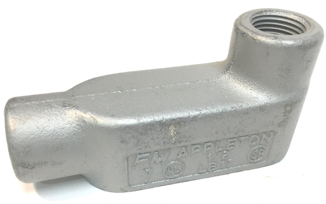 APPLETON 1/2" LB-17 CAST IRON  TYPE LB FM7 CONDUIT BODY [ LOT OF 3] NOS