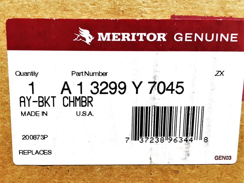 Meritor Brake Chamber Bracket Assembly A-1-3299-Y-7045 (A13299Y7045) NOS