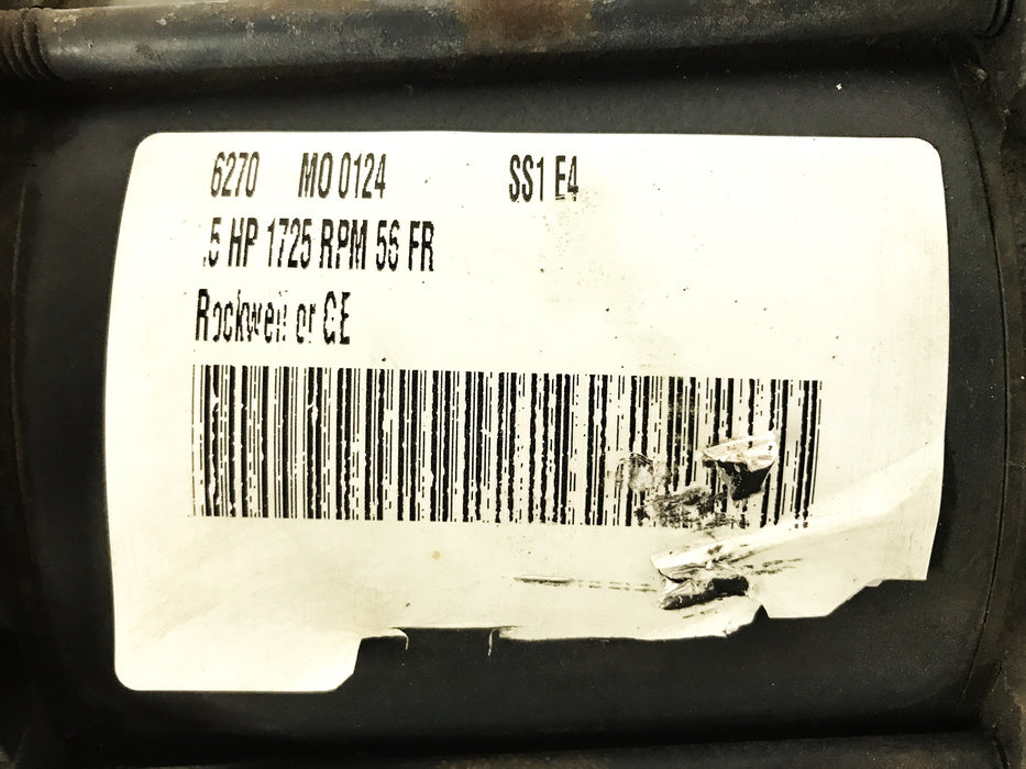 Rockwell 1/2 HP 1725 RPM 56FR Motor 6270-MO0124 USED