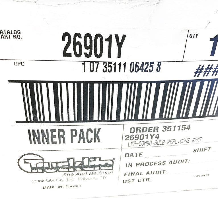 Truck-Lite "Model 26" Marker/Clearance Light 26901Y [Lot of 4] NOS