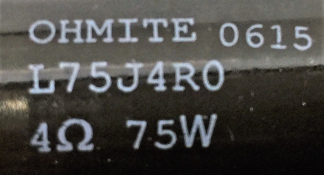 OHMITE 75W/4Ohm Resistor L75J4R0/95 [Lot of 2] NOS