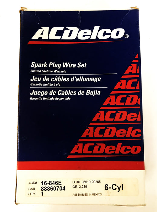 ACDelco Spark Plug Wire Set for 6 Cylinder Engine 16-846E NOS