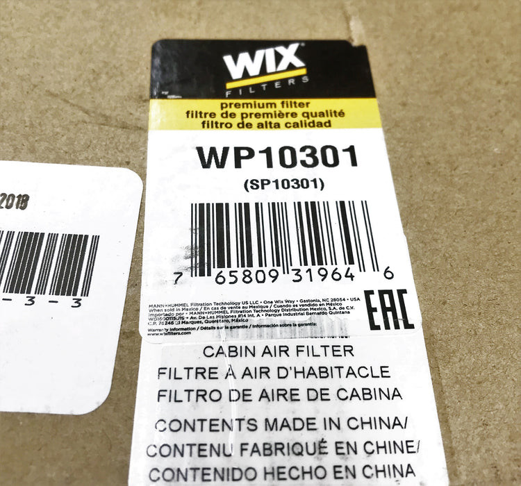 Wix Cabin Air Filter WP10301 NOS