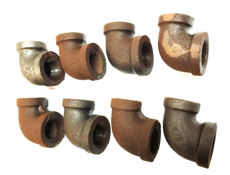 UNBRANDED Pipe Fitting Elbow 90 Degree 3/8" x 1/4" [Lot of 8] NOS
