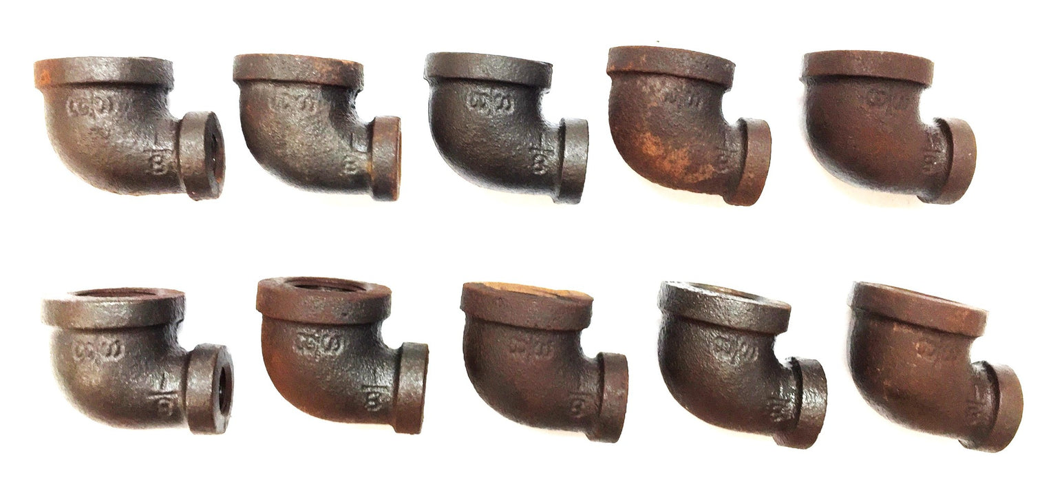 UNBRANDED Brass Pipe Fitting Elbow 90 Degree 1/4" x 1/4" [Lot of 10] NOS