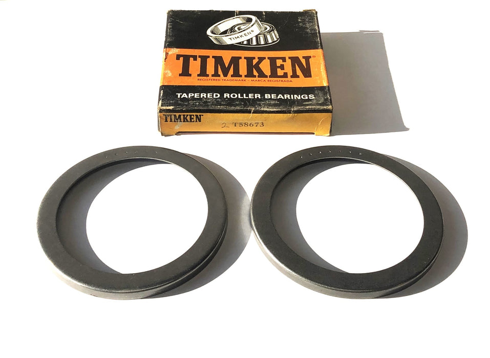 Timken 2 Piece Set Bearing End Cap Closure/Flinger T-58673 NOS