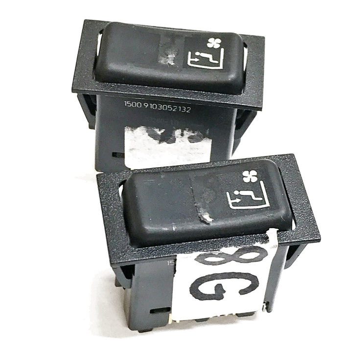 DAV Overhead Fan Rocker Switch 1500.9103502132 (03260-10) [Lot of 2]