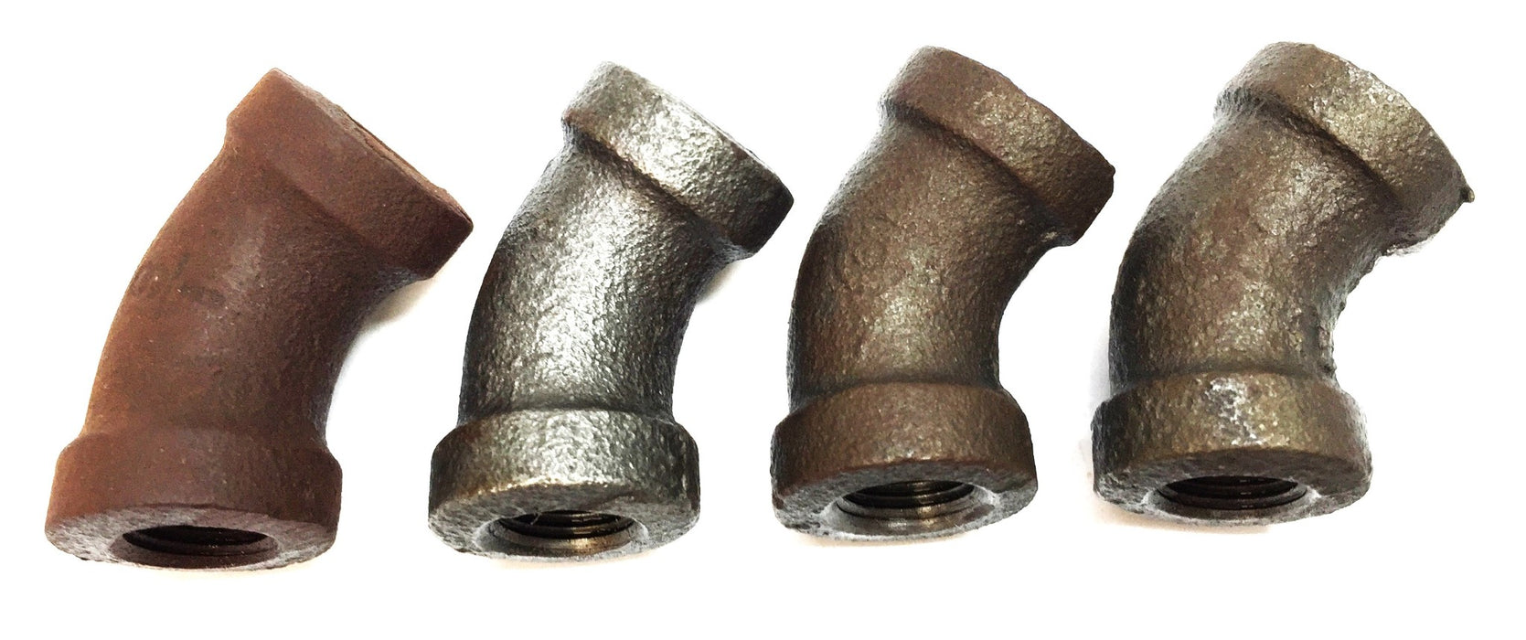 UNBRANDED Brass Pipe Fitting Elbow 45 Degree 1/8" [Lot of 4] NOS