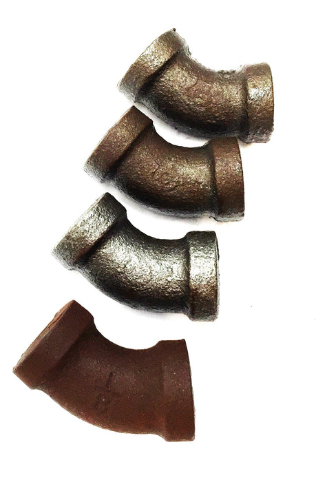 UNBRANDED Brass Pipe Fitting Elbow 45 Degree 1/8" [Lot of 4] NOS