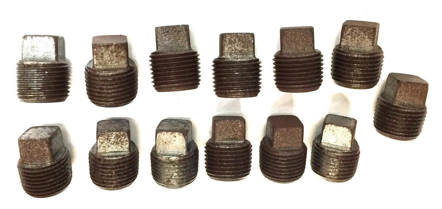 UNBRANDED 3/8" Black Iron Plug [Lot of 13] NOS