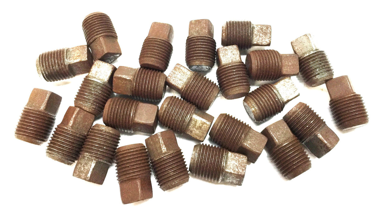 UNBRANDED 1/4" Black Iron Plug [Lot of 6] NOS