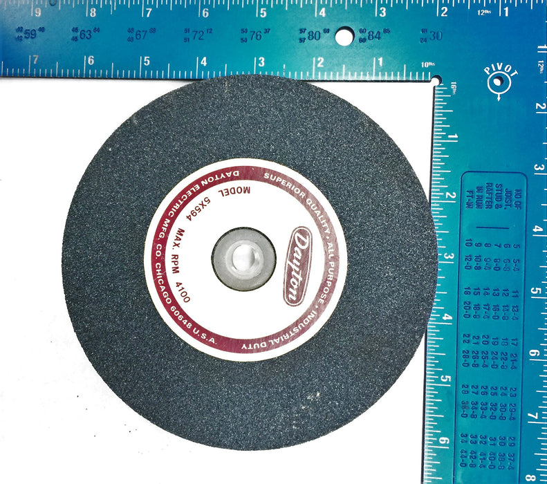 DAYTON Vitrified Grinding Wheel Aluminum Oxide 5X594 6"x3/4"x1 Medium 60 NOS