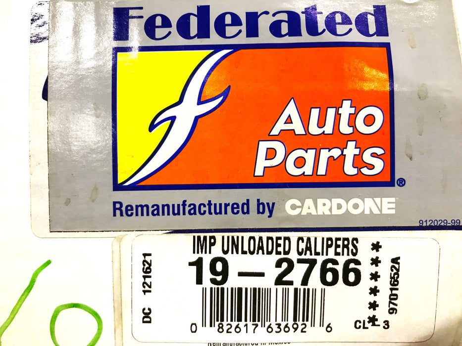Federated Cardone Disc Brake Caliper 19-2766 REMANUFACTURED