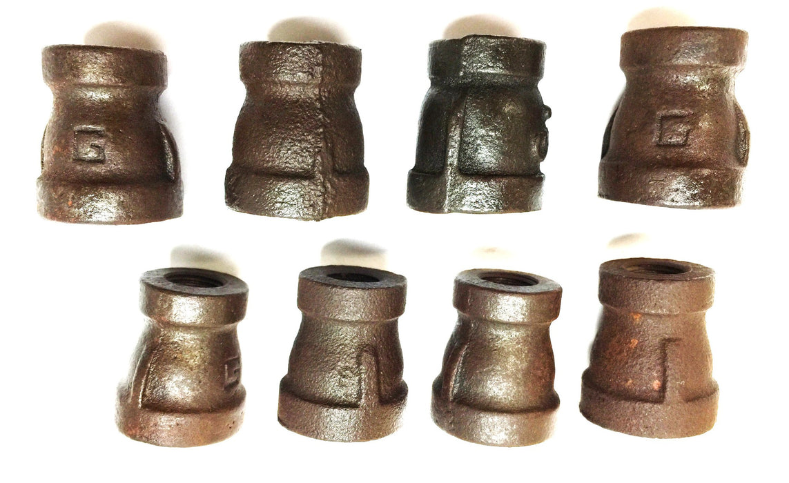 UNBRANDED 1/4" x 1/8" Black Iron Reducer [Lot of 8] NOS