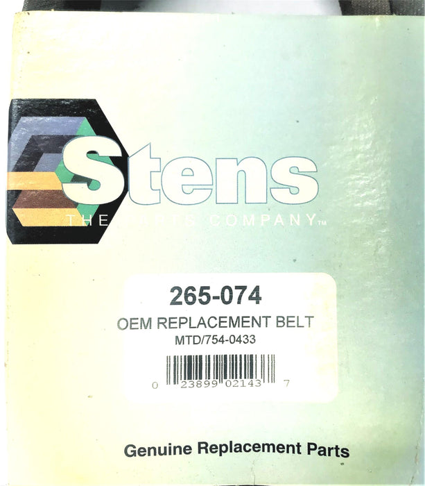 STENS OEM REPLACEMENT BELT 265-074(MTD/754-0433) NOS
