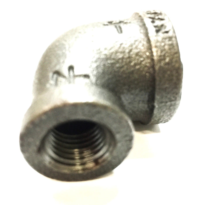 UNBRANDED 1/2" x 1/4" Black Iron Reducing Elbow [Lot of 10] NOS