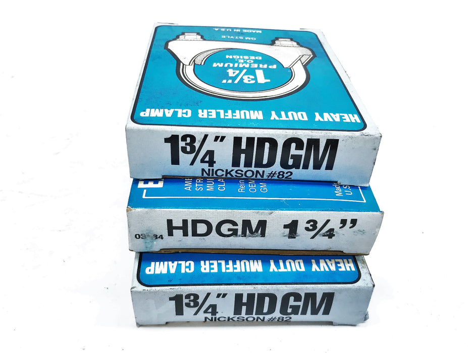 Nickson 1-3/4" GM Style Muffler Clamp HDGM-82 [Lot of 3] NOS