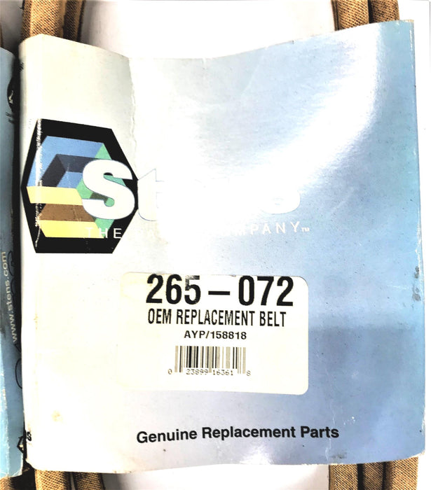 STENS OEM REPLACEMENT BELT 265-072(AYP/158818)[LOT OF 3] NOS