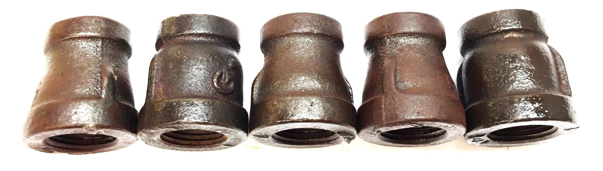 UNBRANDED 3/8" x 1/4" Black Iron Reducer Coupling Pipe Thread [Lot of 5] NOS