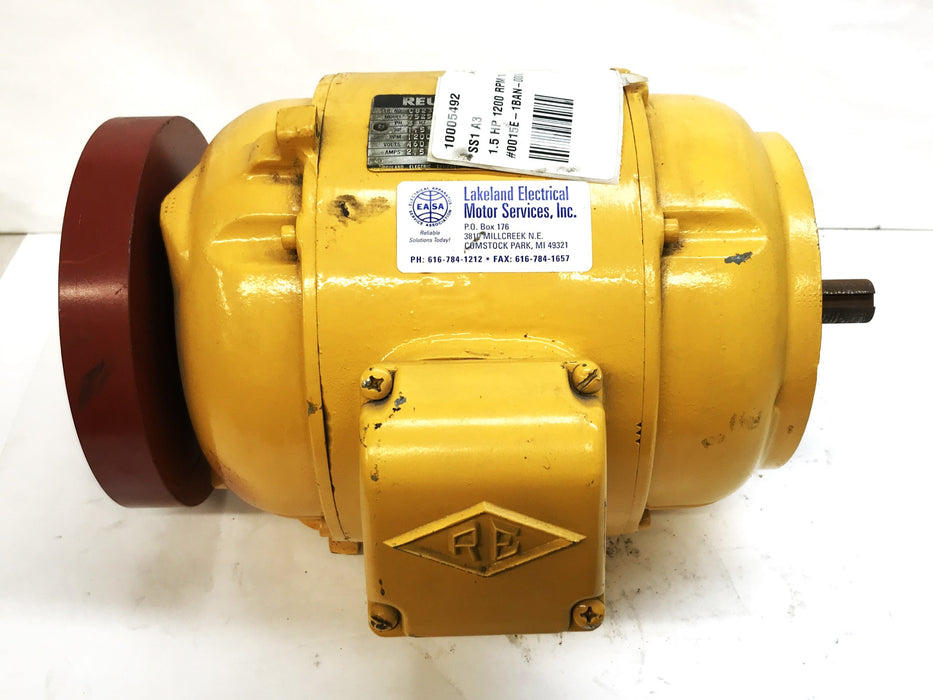 Reuland Model 7525General Purpose Motor 0015E-1BAN-0007 REMANUFACTURED
