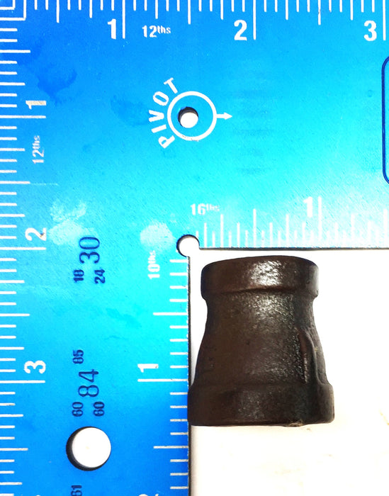 UNBRANDED 3/8" x 1/4" Black Iron Reducer Coupling Pipe Thread [Lot of 5] NOS