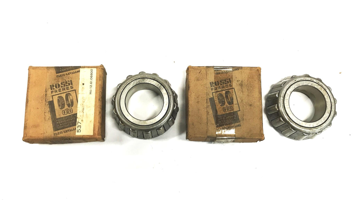 Rossi Tapered Roller Bearing 537 [Lot of 2] NOS