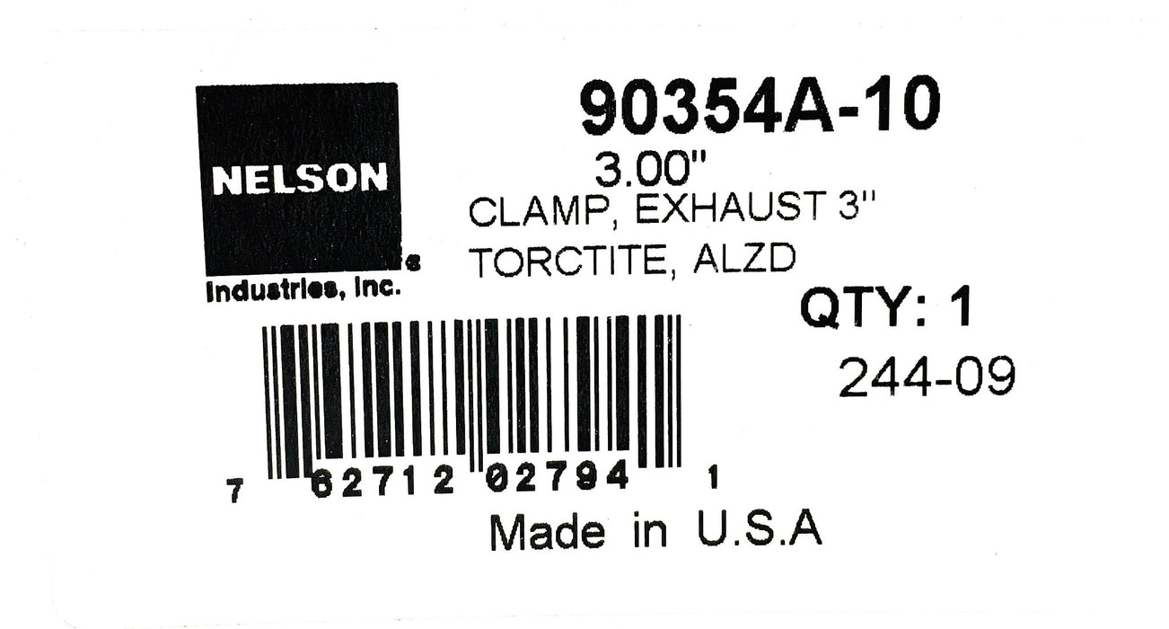 Nelson TorcTite 3 Inch Exhaust Clamp 90354A-10 [Lot of 2] NOS