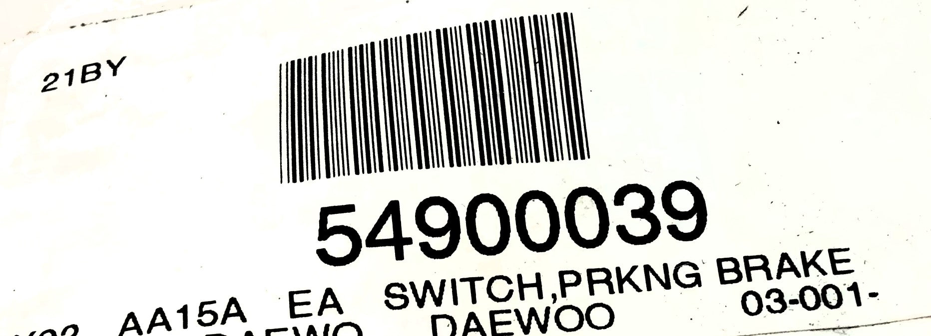 Doosan Suco Parking Brake Switch 54900039 (631603) NOS