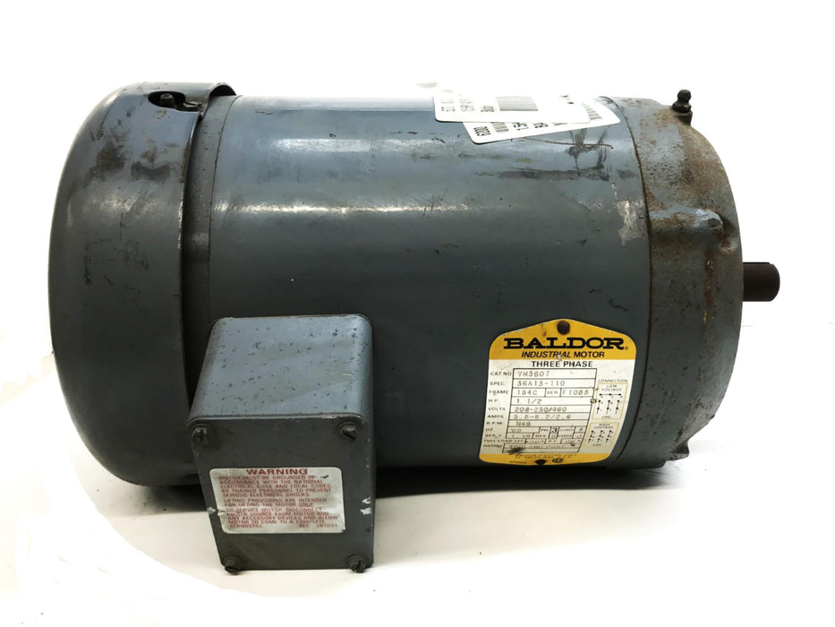 Baldor VM3607 3-phase Motor 36A13-110 USED