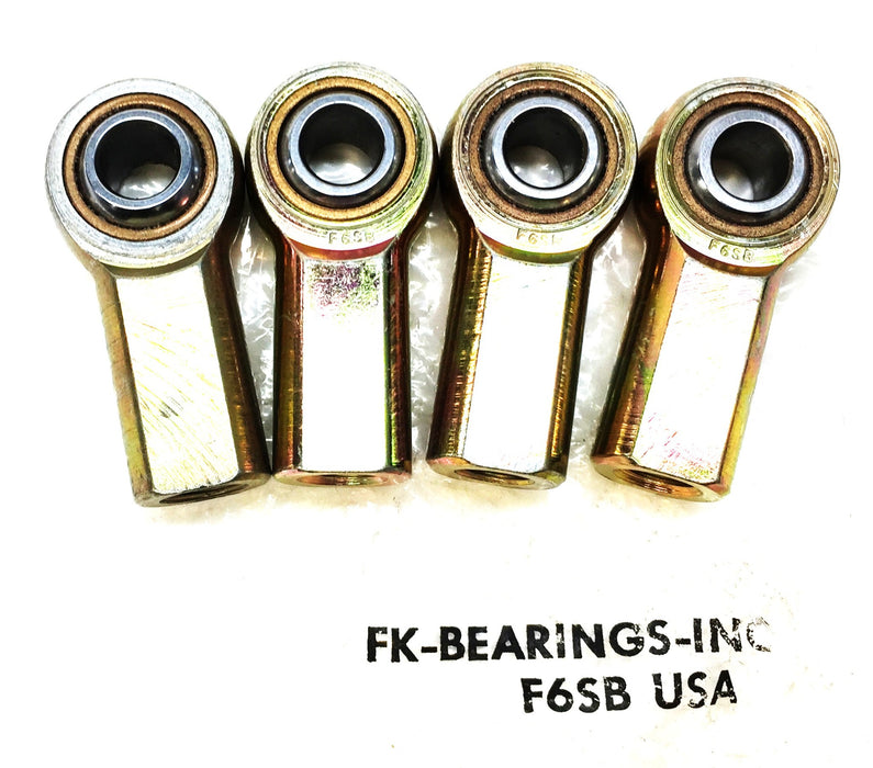 FK Bearings 3/8" Rod End Bearing F6SB [Lot of 4] NOS