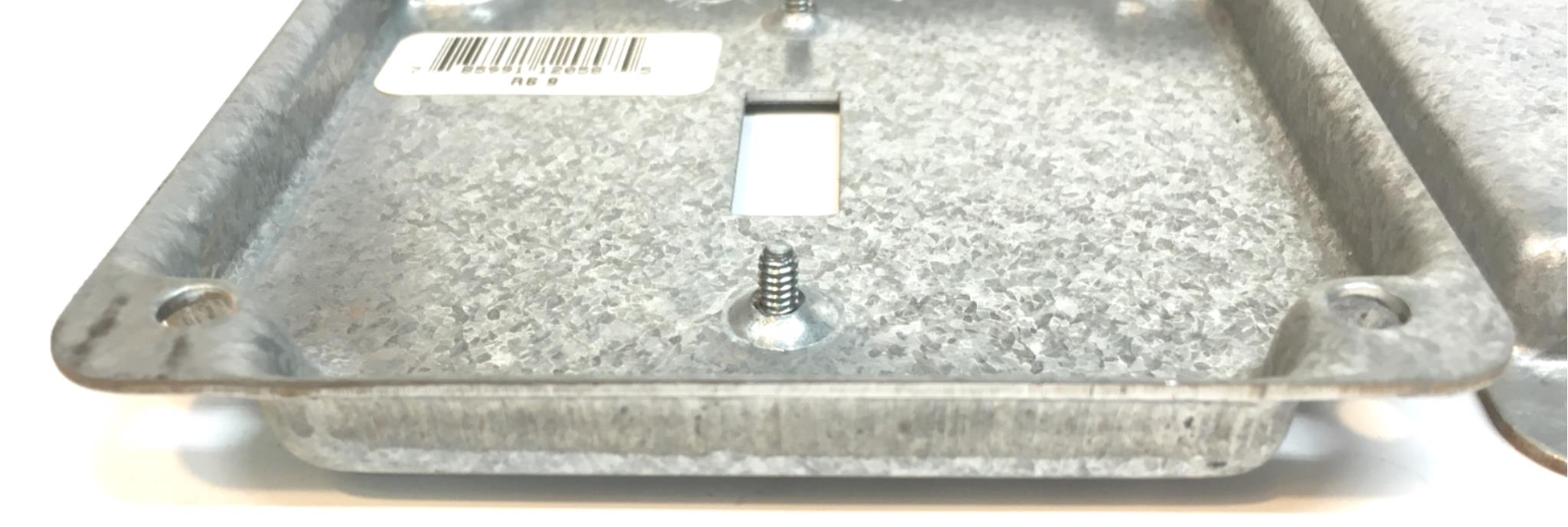 STEEL CITY RS9 SINGLE STEEL 4" SQUARE SWITCH COVER, RAISED 1/2" [ LOT OF 4 ] NOS