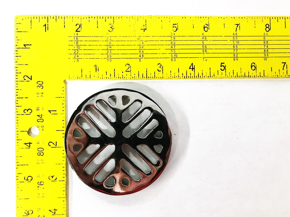 Unbranded 3" Chrome Male Threaded Screw-in Shower Drain Plate [Lot of 3] NOS