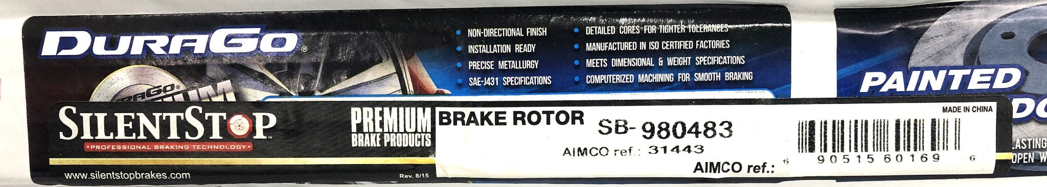Silent Stop Front Brake Disc Rotor SB-980483 NOS