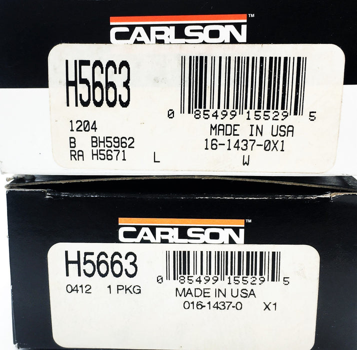 Carlson Brake Hardware Kit Rear H5646Q [Lot of 2] NOS