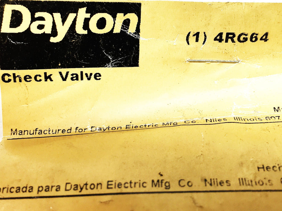 Dayton Check Valve 4RG64 NOS