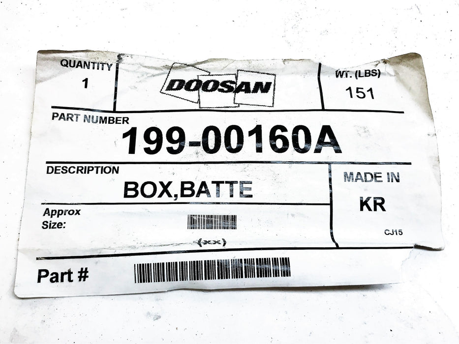 Doosan Battery Box 199-00160A NOS
