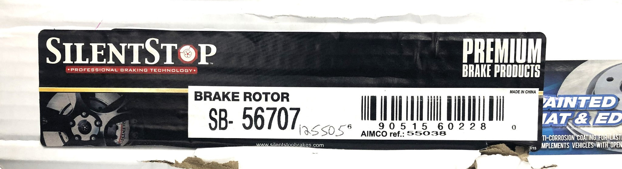 Silent Stop DuraGo Rear Brake Disc Rotor SB-56707 (BR55038-01) NOS