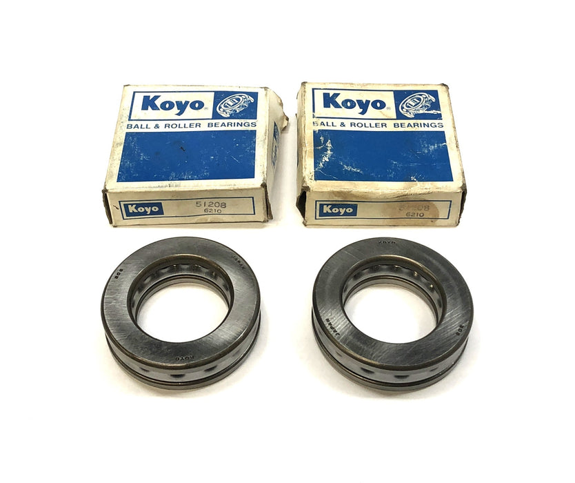 Koyo Single Direction Thrust Ball Bearing 51208 (51208/6210) [Lot of 2] NOS
