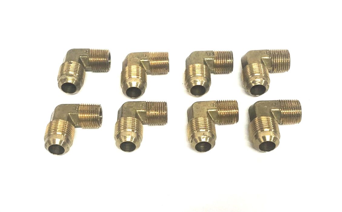 Anderson Metals 1/2X3/8 Inch Brass Elbow Fitting 408 [Lot of 8] NOS