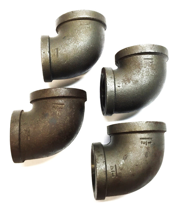 UNBRANDED 1-1/4" x 1-1/2" Iron Elbow 90 Degree [Lot of 4] NOS