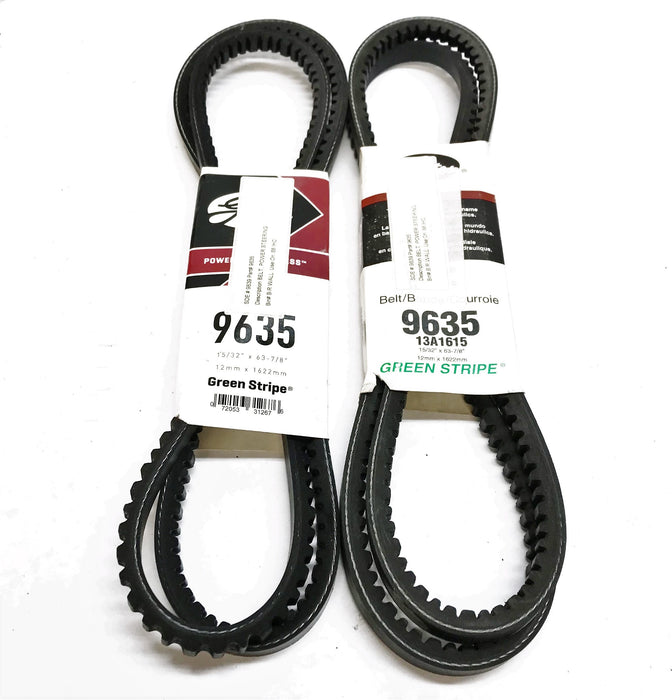 Gates "Green Stripe" Cogged V-Belt 9635 [Lot of 2] NOS
